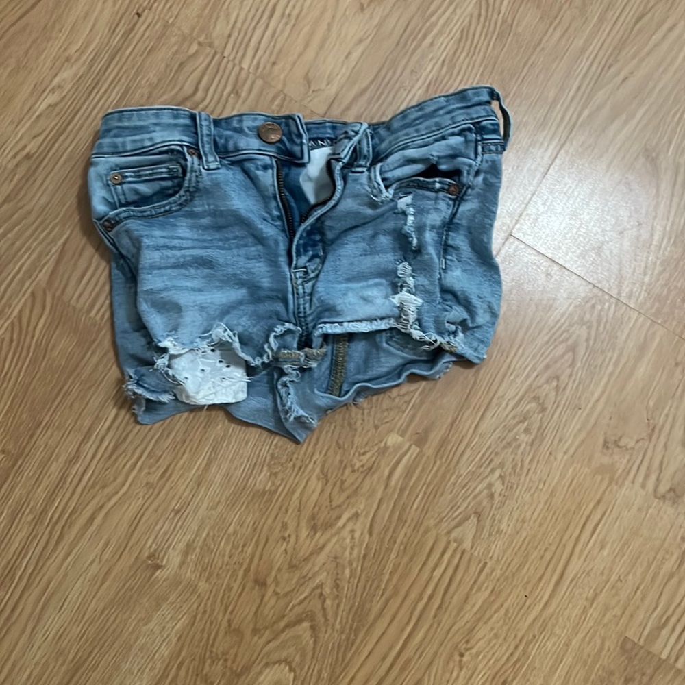 American Eagle “high rise shortie” Jean shorts